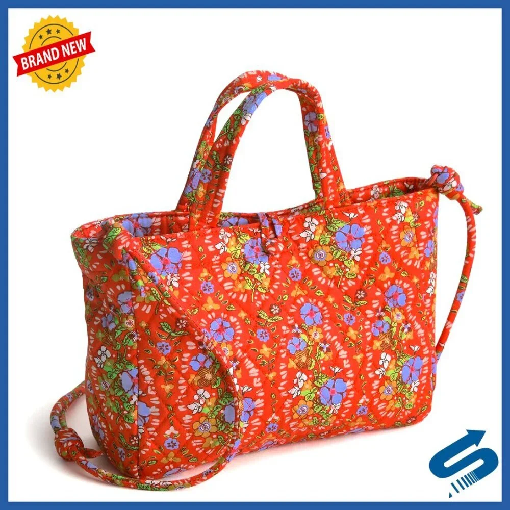 Premium Cotton Mini Tote Bag with Adjustable Strap, Zip Pocket